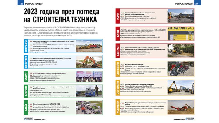 2023 година през погледа на СТРОИТЕЛНА ТЕХНИКА
